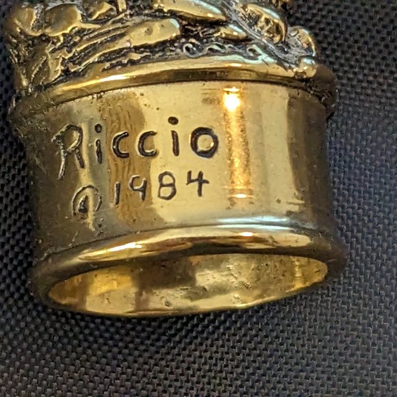 Artisan Handcrafted VTG Daniel Riccio 1984 Bronze Bears Bell. Calling collectors - Picture 9 of 16